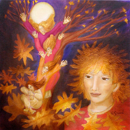 The Oak Tree Fairies - painting by Francine Gravel
